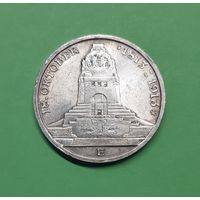 Германия. 3 марки. 1913 год. Башня. Лейпциг. Серебро