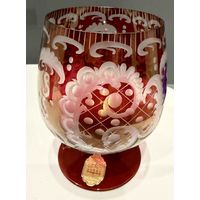 Бокал для коньяка  ручная резка Efar-Egermann Austria.