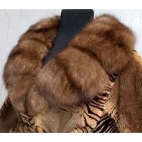 НОРКОВЫЙ ЖАКЕТ С ВОРОТНИКОМ ИЗ МЕХА БАРГУЗИНСКОГО СОБОЛЯ. ЛЮКС!