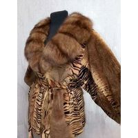 НОРКОВЫЙ ЖАКЕТ С ВОРОТНИКОМ ИЗ МЕХА БАРГУЗИНСКОГО СОБОЛЯ. ЛЮКС!