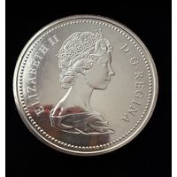 1 доллар 1974 г.  100 лет городу Винрипег. Канада.  Елизавета 2 .  Серебро.