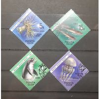 СССР. 1991 год. Фауна Чёрного моря. 4 марки