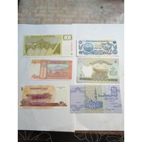 Купюры разных стран 6 шт., одним лотом. Старт 2-х рублей. Смотрите другие лоты, много интересного.