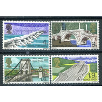 Великобритания - 1968г. - мосты - 4 марки - полная серия, MNH, номинал 9 с небольшим повреждением правого верхнего уголка [Mi 481-484]. #3-GB-Z-1-17