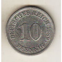 Германия 10 пфенниг 1889