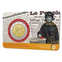 2 евро 2023 Бельгия 75 лет избирательного права женщин блистер BU