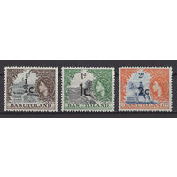 Басутоленд /Basutoland 1961** Елизавета II надпечатка SG#58-60