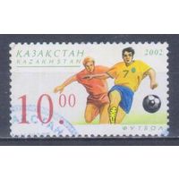 [211] Казахстан 2002. Спорт.Футбол. Гашеная марка.