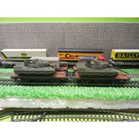 Платформа "LIMA" с танком "LEOPARD" MiniTanks  б/у 1/87 HO