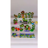 Полная киндер коллекция Лунатики 1998 год Италия. ПЛЮС дополнительно одна ВАРИАНТНАЯ фигурка.Как НОВОЕ коллекционное состояние! Оригинальный вкладыш.