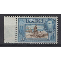 1938 ТРИНИДАД и ТОБАГО / TRINIDAD & TOBAGO ** Георг VI, Колонизация, 1 марка с левым полем Mi-138