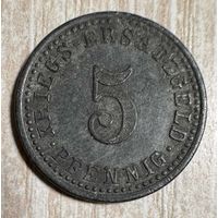 Германия Крефельд нотгельд 5 пфеннигов 1917 год. С рубля без МЦ.