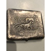 Портсигар 40-хх гг. латунь посеребрение