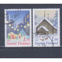 [2422] Финляндия 1989. Рождество.Новый год. Гашеная серия.