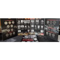 Россия, Конструкторы оружия 2019 г. Полный комплект - 20 монет UNC, капсульный альбом, книга