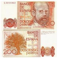 Испания 200 песет образца 1980 года UNC p156