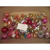 Новогодние,ёлочные игрушки из СССР 50 шт.Лот 21.С рубля.