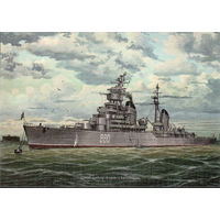 Почтовая карточка "Легкий крейсер "Киров" у Кронштадта."