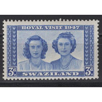 Свазиленд 1947 ** Королевский визит, марка из серии, Британские колонии
