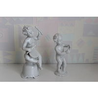 Фарфоровые немецкие статуэтки Путти музыканты Schaubach Kunst , Wallendorf Германия