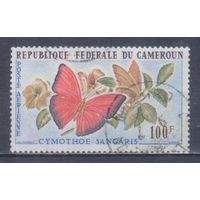 [1840] Камерун 1962. Фауна.Бабочка. Гашеная марка.