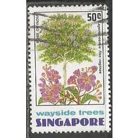 Сингапур. Цветы. Индийская сирень. 1976г. Mi#248.