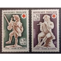 Франция. 1967г. Mi1607-08**. Красный крест.