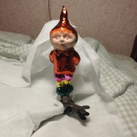 Елочная игрушка ссср Чиполлоне из сказки о Чиполлино  Узник, арестант.  Культигрушка. Необычный вариант исполнения и окраса