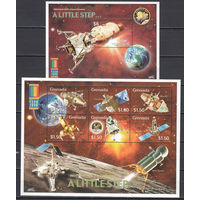 Космос. Исследования Луны. Гренада. 2000. 1 малый лист и 1 блок. Michel N 4192-4197, бл559 (17,0 е).