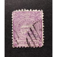 Великобритания\312с\Новый Южный Уэльс 1888-1889 стандарт зубц.12х11.5  Scott 77В