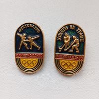 Значок СССР Олимпиада 1980, набор из 2х шт