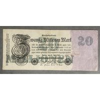 Банкнота 20 миллионов марок 1923 год. Веймарская республика
