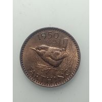 Великобритания фартинг  1950 года .