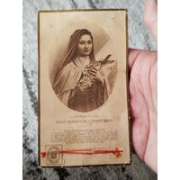 Редчайшая вещь!!Иконка-реликвия с частичкой одежды св.Терезы, до 1923 г. (до беатификации)с рубля