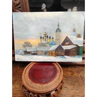 Художник В. Гурин картина зимняя Церковь