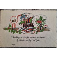 Новогодне-рождественская открытка. США. 1930-е гг.