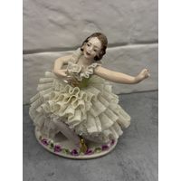 Статуэтка Дама-балерина. Кружевной фарфор. Распродажа коллекции!!!