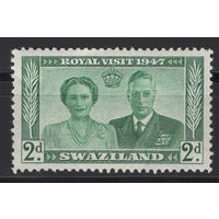 Свазиленд 1947 ** Королевский визит, марка из серии, Британские колонии