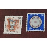 Франция** искусство Европа 1976  полная серия без наклеек и их следов