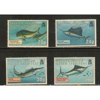 БИОТ(Британские территории  в Индийском Океане)-1995(Мих.175-178),  ** ,  Морская  Фауна , Рыбы (полная серия)