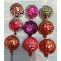 Елочные игрушки стекло, Агитация, звезда подвес