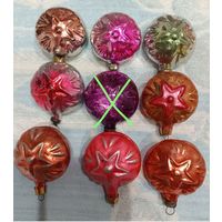 Елочные игрушки стекло, Агитация, звезда подвес