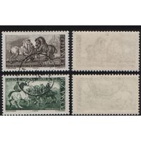 Польша (Mi)PL1715-PL1716 (День почтовой марки) 1966 год серия из 2 марок Конюх с лошадьми (60 gr) и Кони и собаки (2,50 zl) - по Михаловскому s010(a1-04 ТОРГ/ВАША ЦЕНА по запросу - поштучно