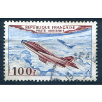 Франция - 1954г. - авиация, авиапочта, 100 fr - 1 марка - гашёная [Mi 987]. #2-Fr-59-A-2