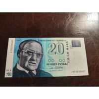 Финляндия 20 марок образца 1993 года UNC p123(7)