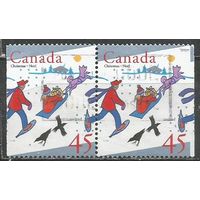 Канада. Рождество. 1996г. Mi#1605 D. Пара.