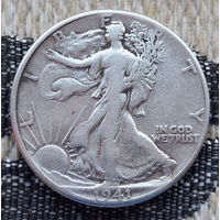 США 1/2 доллара 1941 года. Серебро! Сторгуй за свою цену, предложи обмен!