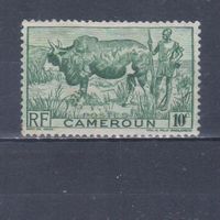 [1445] Французские колонии. Камерун 1946. Пастух.Скот.Зебу. МNН