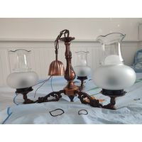 Ивица винтажная бронзовая люстра СССР