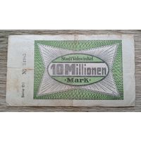 Werty71 Германия 10 миллионов 10000000 марок 1923 Фовинкель банкнота гроссгельд